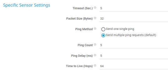 Specific Sensor Settings